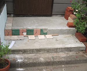 玄関リフォーム モザイク