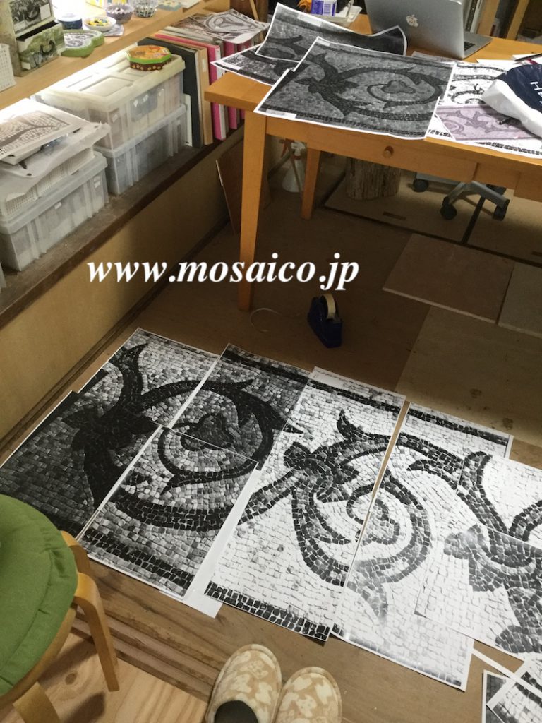 アクイレイア 床モザイク制作:2018/6/2 岡田七歩美